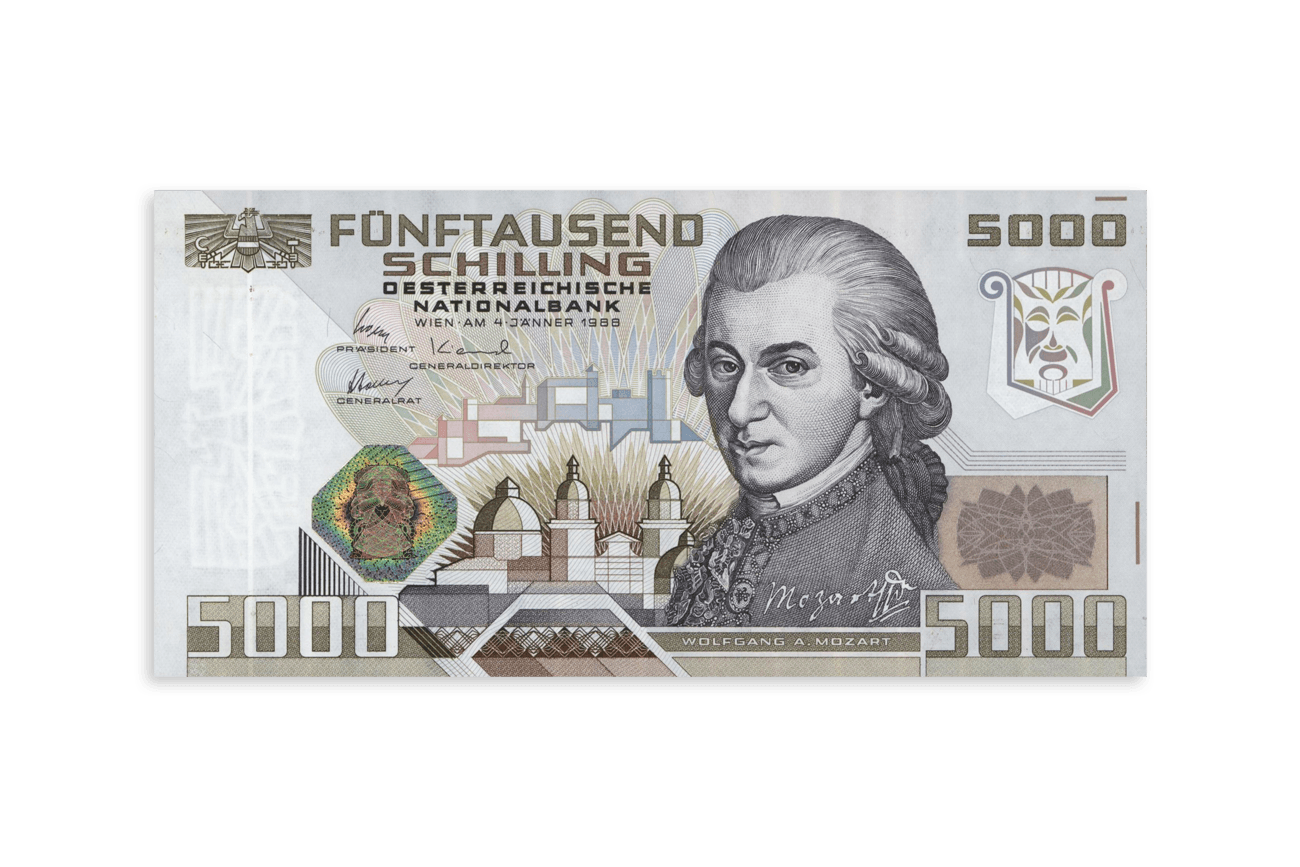 Geldmuseum 5000 SchillingBanknote 1988